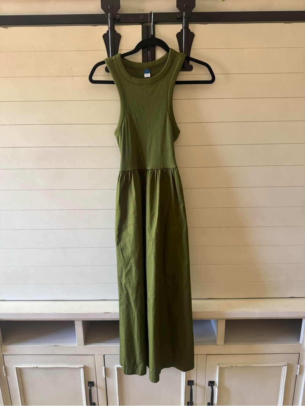 Old Navy Olive Green Sleeveless Maxi Dress
